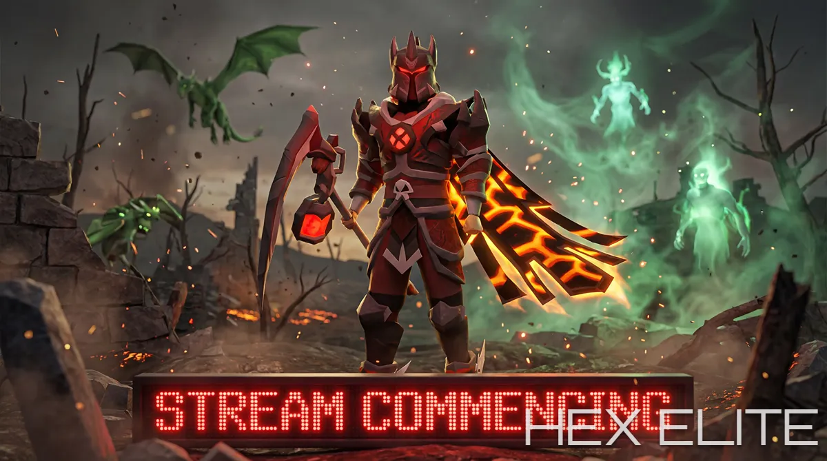 OSRS Dark Lord Stream Commencing Screen - Custom 3D Starting Soon Overlay