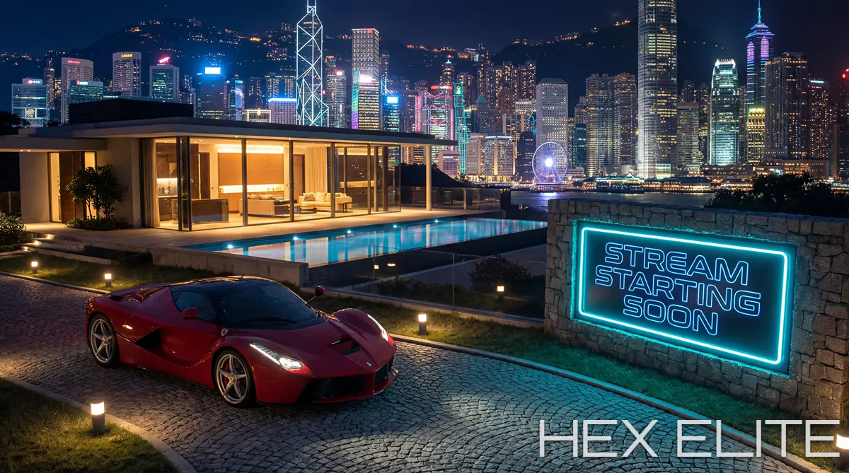 Luxury Mansion City Starting Soon Screen - Custom 3D Stream Overlay