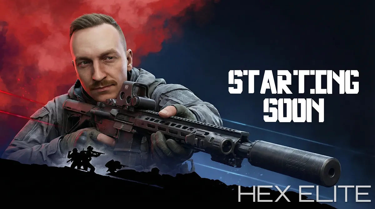 Sniper FPS Starting Soon Screen - Custom 3D Stream Overlay
